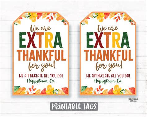 Extra Thankful For You Printable